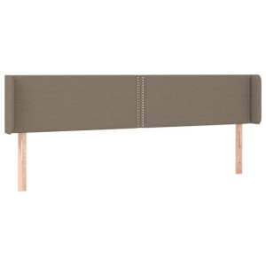 Zagłówek uszak, taupe, 203x16x78/88 cm, tkanina