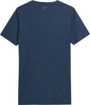 T-shirt męski z nadrukiem 4F SS23TTSHM303 granat