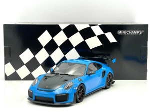 Porsche 911 GT2 RS (991.2) - 2018, blue (black wheels) Minichamps 1:18