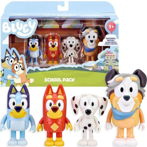 Bluey Szkolna Paczka Figurki Blue Rusty Chloe Calypso 4-pak 13052