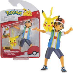 POKEMON Figurka Bitewna ASH + PIKACHU