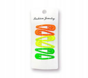 Spinki Do Włosów Pyki Jelly Neon Kolor 6 Szt