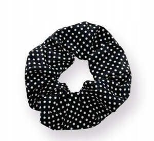 Gumka Do Włosów Frotka Scrunchie Czarna