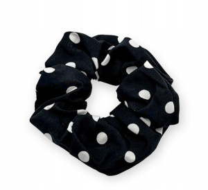 Gumka Do Włosów Frotka Scrunchie Czarna