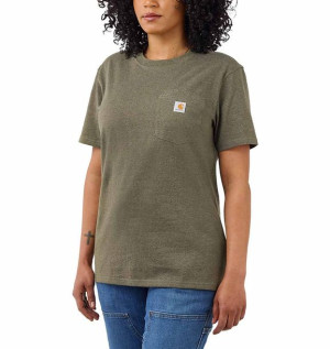 Koszulka Carhartt Heavyweight Pocket Loose Fit BASIL HEATHER