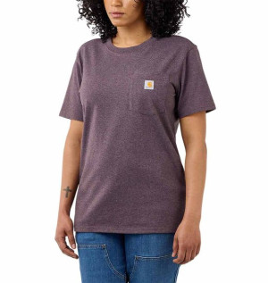 Koszulka Carhartt Heavyweight Pocket Loose BLACKBERRY HEATHER