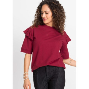 Bawełniana Bluza Z Falbanami Ściągacze 36-38 939697