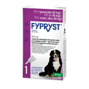 Fypryst Spot On 402 mg / 4,02 ml dla Psów 40 - 60 kg 1 Pipeta