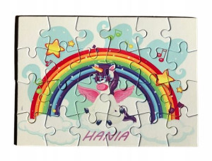 Puzzle JEDNOROŻEC wybrane imię prezent