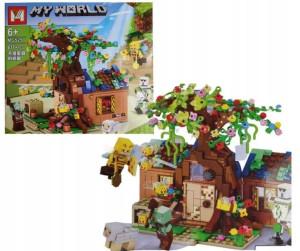Klocki Minecraft Farma Pszczół Domek Na Drzewi 611