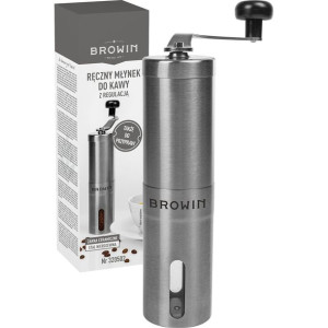 BROWIN - Ręczny młynek do kawy z regulacją - stalowy - 320502