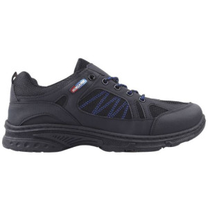 Buty męskie sportowe mocne do pracy dla każdego czarno niebieskie