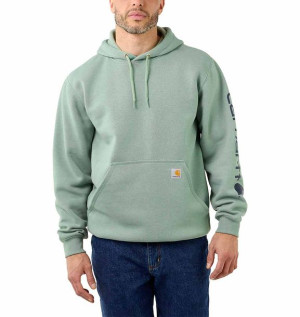 Bluza Carhartt Midweight Logo Sleeve JADE HEATHER