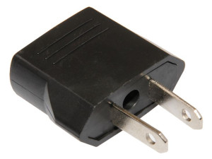 Adapter podróżny wtyk USA - gniazdo Polska EU czarny