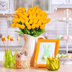 Tulipan Bukiet Tulipanów Silikon 10szt Wielkanoc