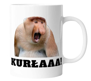 Kubek Janusz Nosacz KURŁAA! śmieszny na prezent