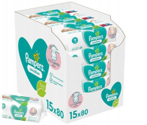 Pampers Sensitive Chusteczki Nawilżane 15x80 1200