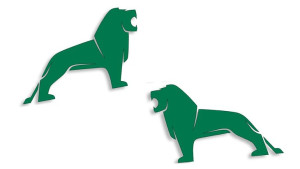 Wycinane naklejki Man logo komplet (lewa i prawa) zielone