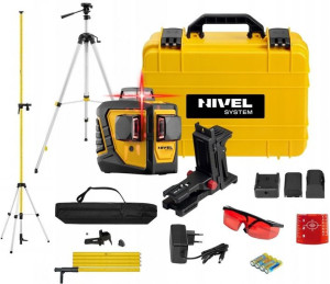 Zestaw Laser krzyżowy NIVEL SYSTEM CL3D  Czerwony + Darmowa DOSTAWA