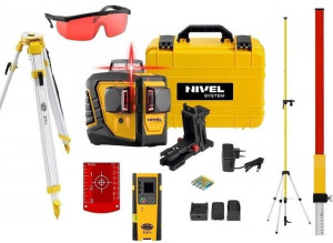 Zestaw Laser krzyżowy NIVEL SYSTEM CL3D  Czerwony + Darmowa DOSTAWA