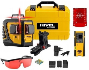 Zestaw Laser krzyżowy NIVEL SYSTEM CL3D  Czerwony + Darmowa DOSTAWA