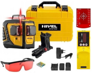 Zestaw Laser krzyżowy NIVEL SYSTEM CL3D  Czerwony + Darmowa DOSTAWA
