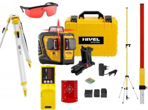 Zestaw Laser krzyżowy NIVEL SYSTEM CL3D  Czerwony + Darmowa DOSTAWA
