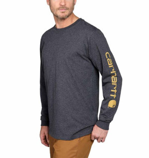 Koszulka Carhartt Logo Long Sleeve T-Shirt CARBON HEATHER