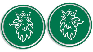 Wycinane naklejki Scania / Saab lewa i prawa (komplet) zielone