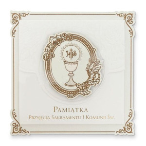 Drewniany Karnet Kk Kw - Pamiątka I Komunii Św.