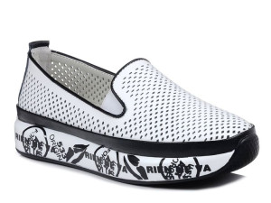 Półbuty damskie na platformie S.Barski 29049 white