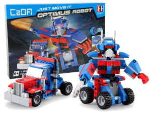 Klocki Konstrukcyjne 2w1 Transformers Robot Auto Tir Cada 251 Elem.