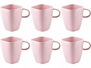 Porcelanowy kubek 350ml PINK kpl 6 szt na PREZENT