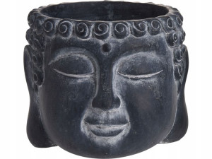 Doniczka Osłonka betonowa 16x12,5cm - Budda czarny