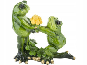 Ozdobna Figurka 11 x 11 x 4,5 cm - Zaręczyny żab