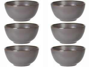 Talerz Miska DO ZUPY 600 ml 15 cm - SZARA 6 sztuk