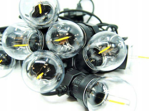 LAMPKI OGRODOWE Girlanda 7,5m 10 szt WARM LED 230V