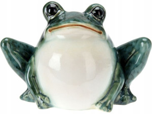 Porcelanowa Figurka ogrodowa 18,5x10,5x12cm - ŻABA