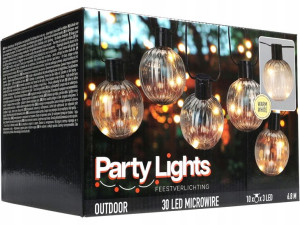 GIRLANDA 10 Lampionów LED Zewnętrzna 230V - 6,8 m