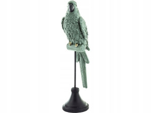 ZIELONA Dekoracyjna Figurka PAPUGA - wysokość 31cm