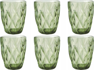 Komplet Szklanek Szklanki 250ml ELISE GREEN - 6szt