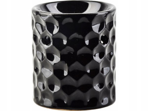 CZARNY Ceramiczny KOMINEK ZAPACHOWY - 6,5 x 7,5 cm