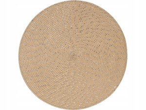 Tkana Dekoracyjna mata stołowa 38 cm - BEŻOWA