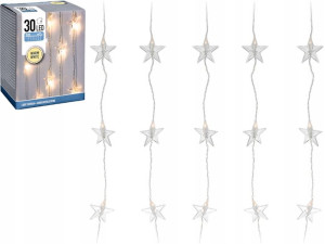 Girlanda Kurtyna 30 Warm Led Gwiazdki 230v - 90 Cm