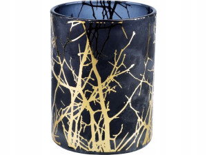 ODETTE GOLD szklany Świecznik Lampion 10 x 12,5 cm