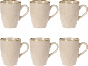 PIASKOWY Porcelanowy kubek 350 ml 8,5x11cm - 6 szt