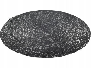 OKRĄGŁA Dekoracyjna mata stołowa 37 cm - CZARNA