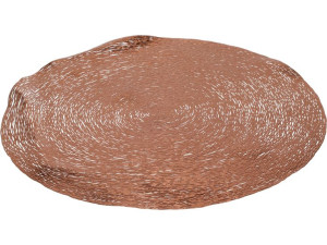 OKRĄGŁA Dekoracyjna mata stołowa 37 cm - MIEDZIANA