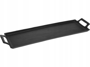 Duża CZARNA Metalowa Prostokątna TACA - 54 x 16 cm