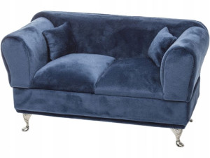 Szkatułka na biżuterię SOFA WELUROWA - NIEBIESKA